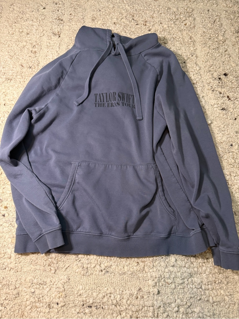 Taylor Swift Slate Blue Eras Tour Hoodie with Chest Logo